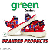 Red patent leather Spiderman kids sandals for adventurous young heroes, ideal for boys aged 5-6 years